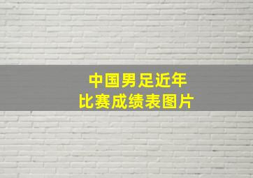 中国男足近年比赛成绩表图片