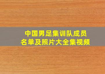 中国男足集训队成员名单及照片大全集视频