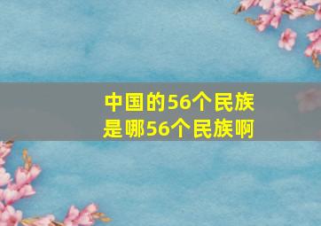 中国的56个民族是哪56个民族啊