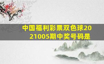 中国福利彩票双色球2021005期中奖号码是