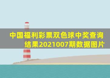 中国福利彩票双色球中奖查询结果2021007期数据图片