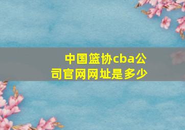 中国篮协cba公司官网网址是多少