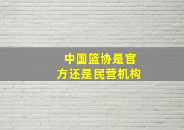 中国篮协是官方还是民营机构