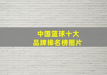 中国篮球十大品牌排名榜图片