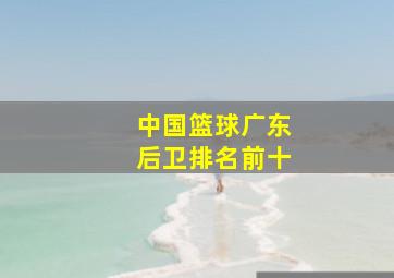 中国篮球广东后卫排名前十