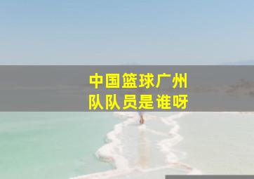 中国篮球广州队队员是谁呀