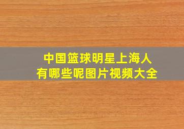 中国篮球明星上海人有哪些呢图片视频大全