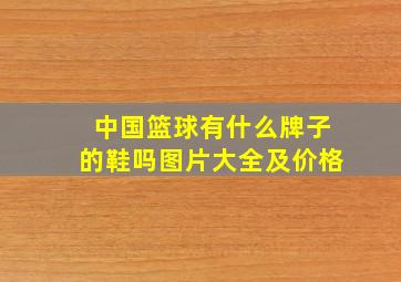 中国篮球有什么牌子的鞋吗图片大全及价格