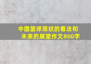 中国篮球现状的看法和未来的展望作文800字