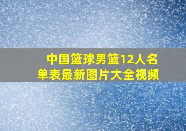 中国篮球男篮12人名单表最新图片大全视频