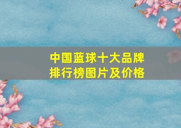 中国蓝球十大品牌排行榜图片及价格