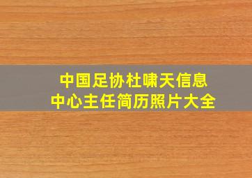 中国足协杜啸天信息中心主任简历照片大全