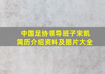 中国足协领导班子宋凯简历介绍资料及图片大全