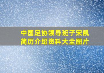 中国足协领导班子宋凯简历介绍资料大全图片