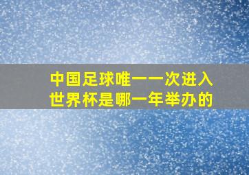 中国足球唯一一次进入世界杯是哪一年举办的