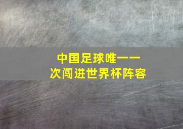 中国足球唯一一次闯进世界杯阵容