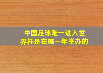 中国足球唯一进入世界杯是在哪一年举办的