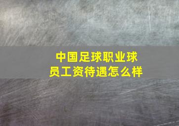 中国足球职业球员工资待遇怎么样