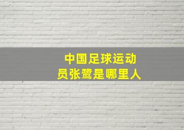 中国足球运动员张鹭是哪里人