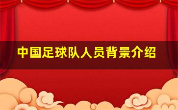 中国足球队人员背景介绍