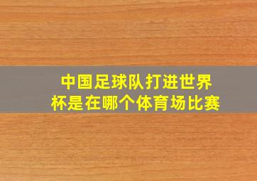 中国足球队打进世界杯是在哪个体育场比赛