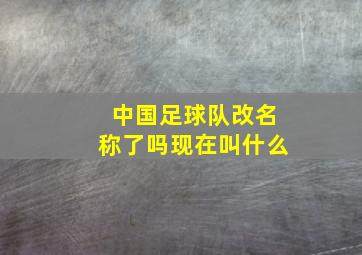 中国足球队改名称了吗现在叫什么