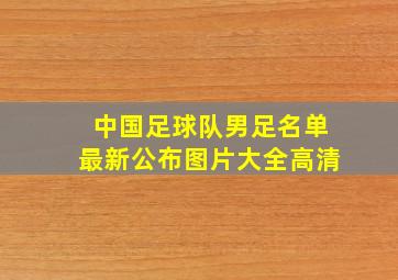 中国足球队男足名单最新公布图片大全高清