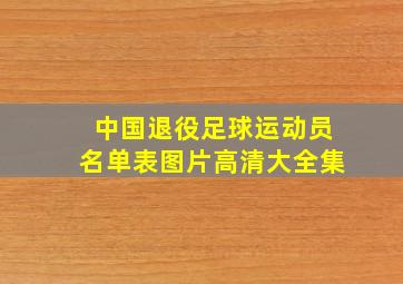 中国退役足球运动员名单表图片高清大全集