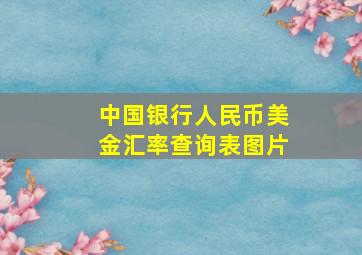 中国银行人民币美金汇率查询表图片