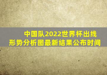 中国队2022世界杯出线形势分析图最新结果公布时间