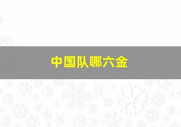 中国队哪六金