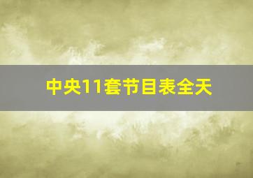 中央11套节目表全天