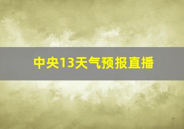 中央13天气预报直播