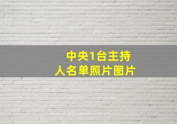 中央1台主持人名单照片图片