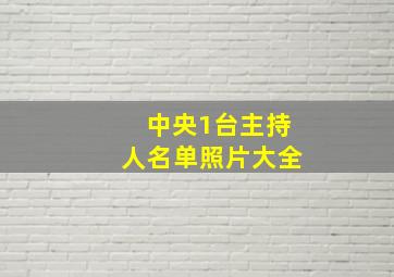 中央1台主持人名单照片大全