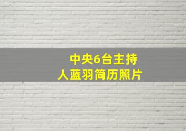 中央6台主持人蓝羽简历照片