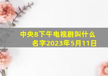 中央8下午电视剧叫什么名字2023年5月11日