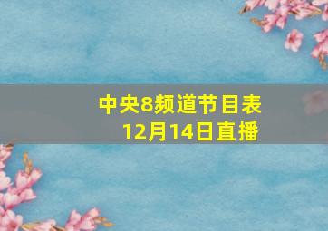 中央8频道节目表12月14日直播