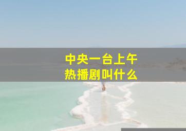 中央一台上午热播剧叫什么