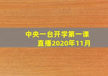 中央一台开学第一课直播2020年11月