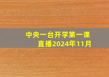 中央一台开学第一课直播2024年11月