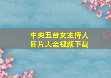 中央五台女主持人图片大全视频下载