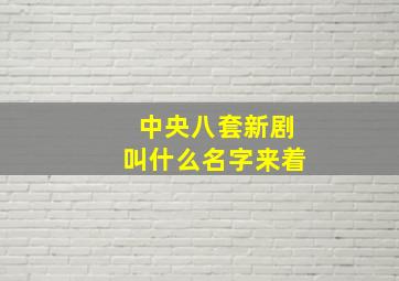 中央八套新剧叫什么名字来着