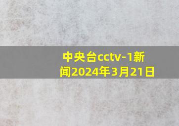 中央台cctv-1新闻2024年3月21日