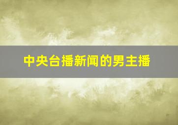 中央台播新闻的男主播