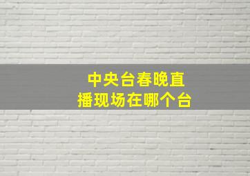 中央台春晚直播现场在哪个台