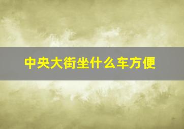 中央大街坐什么车方便