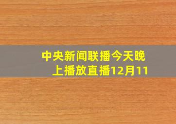 中央新闻联播今天晚上播放直播12月11