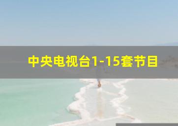 中央电视台1-15套节目