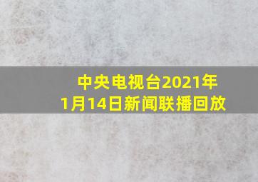 中央电视台2021年1月14日新闻联播回放